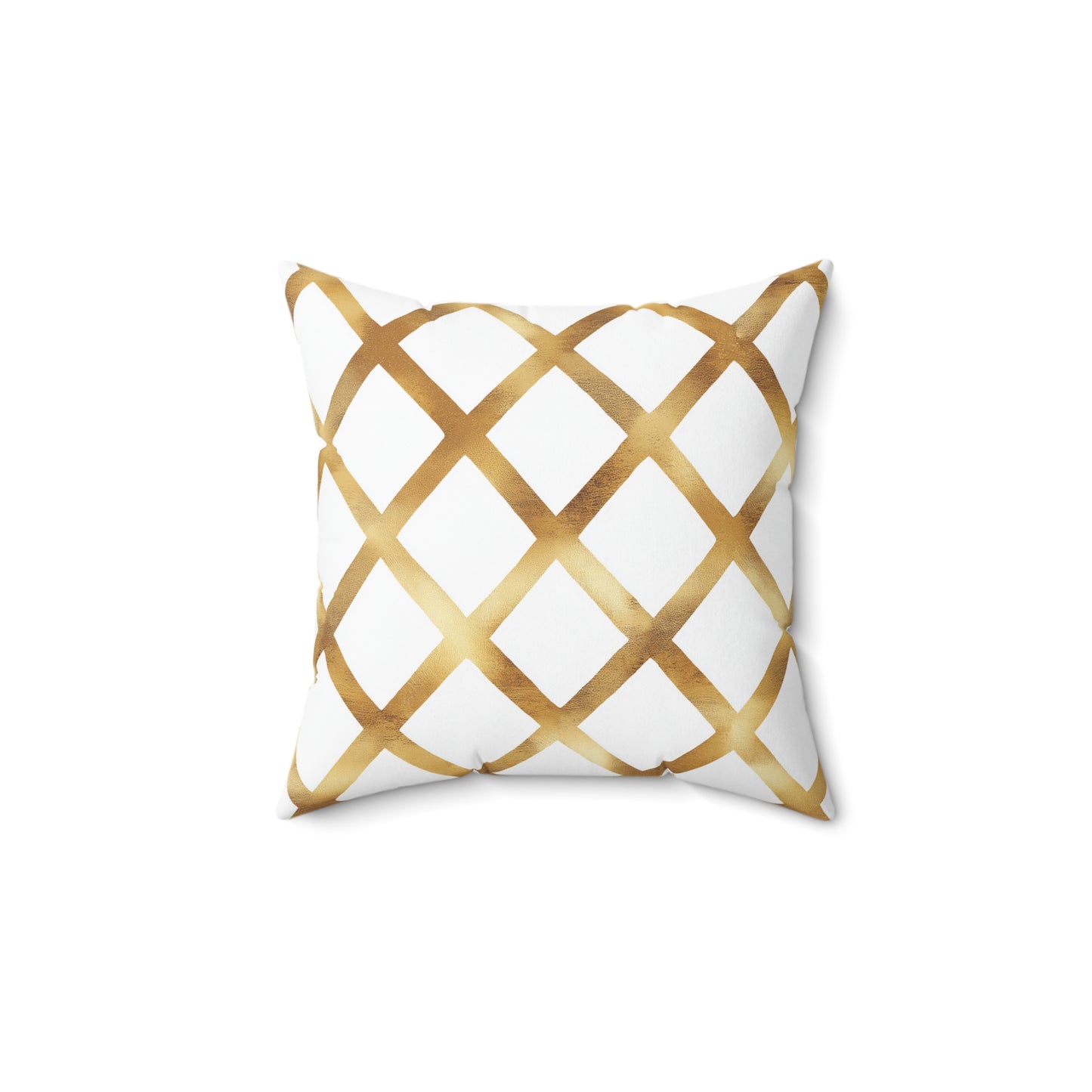 Chic Geometric Throw Pillow – Modern Accent Cushion with Gold Pattern