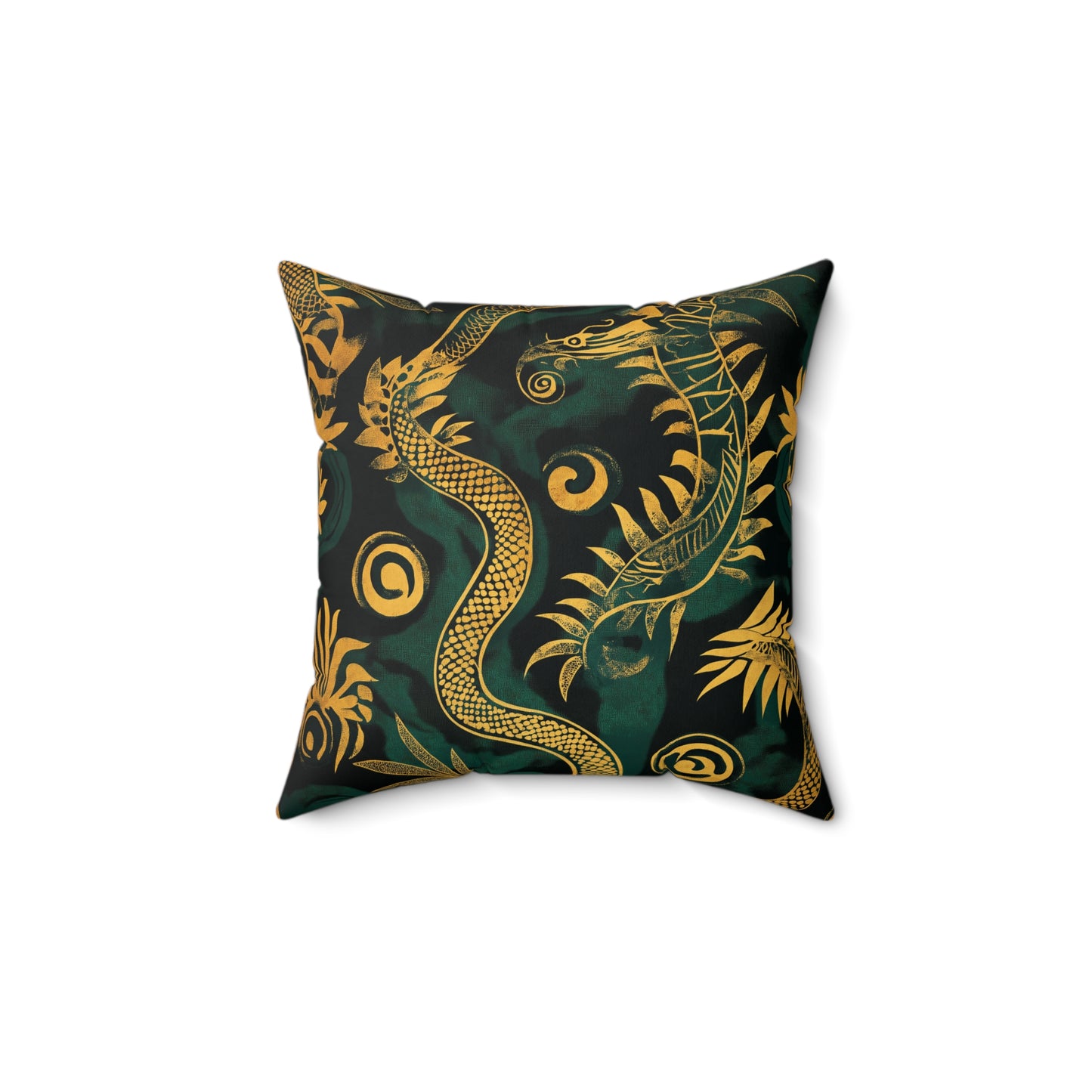 Dragon Motif Throw Pillow – Mythical Accent Cushion for Home Decor