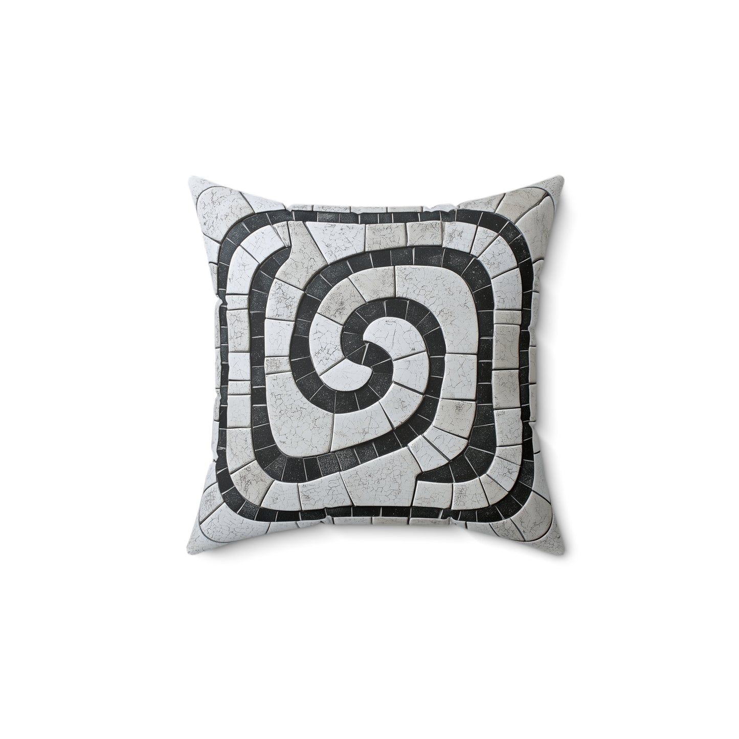 Chic Spiral Mosaic Throw Pillow – Modern Accent Cushion for Living Room