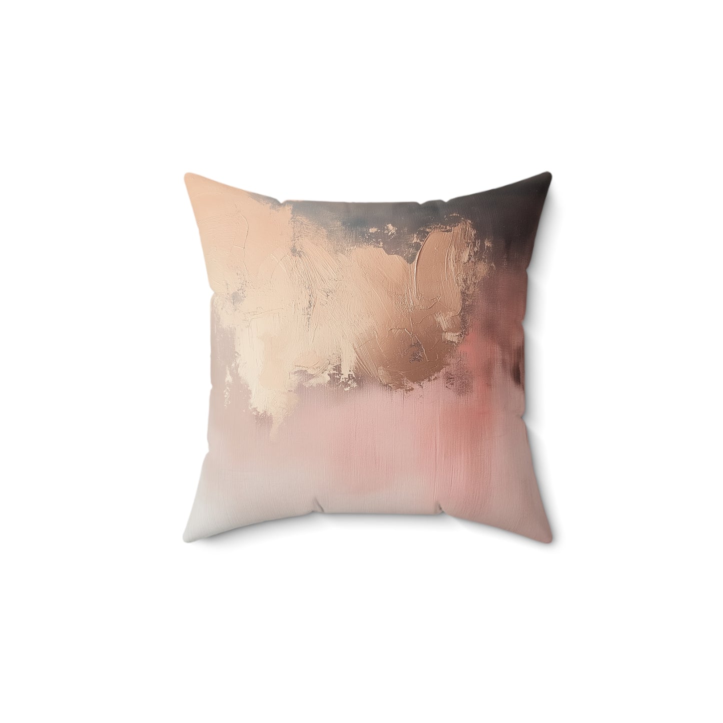 Abstract Blush Decorative Throw Pillow – Boho Style Accent Cushion