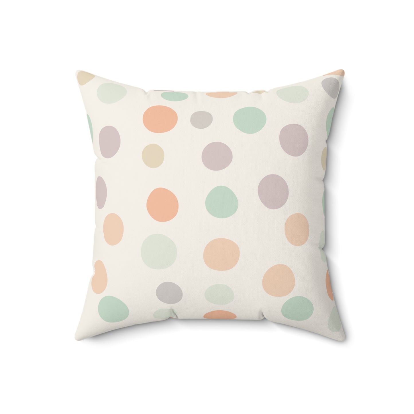 Pastel Polka Dot Throw Pillow – Modern Accent Cushion for Home