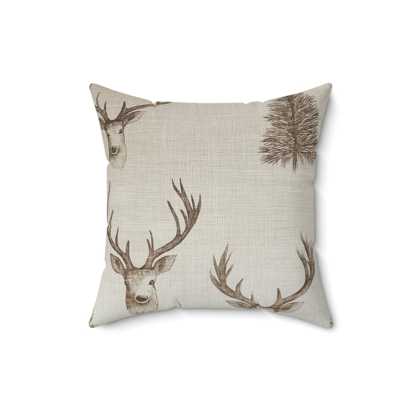 Rustic Deer Print Decor Pillow | Cozy Home Accents, Throw Pillow for Cabin Decor, Nature Lover Gift, Winter Vibes