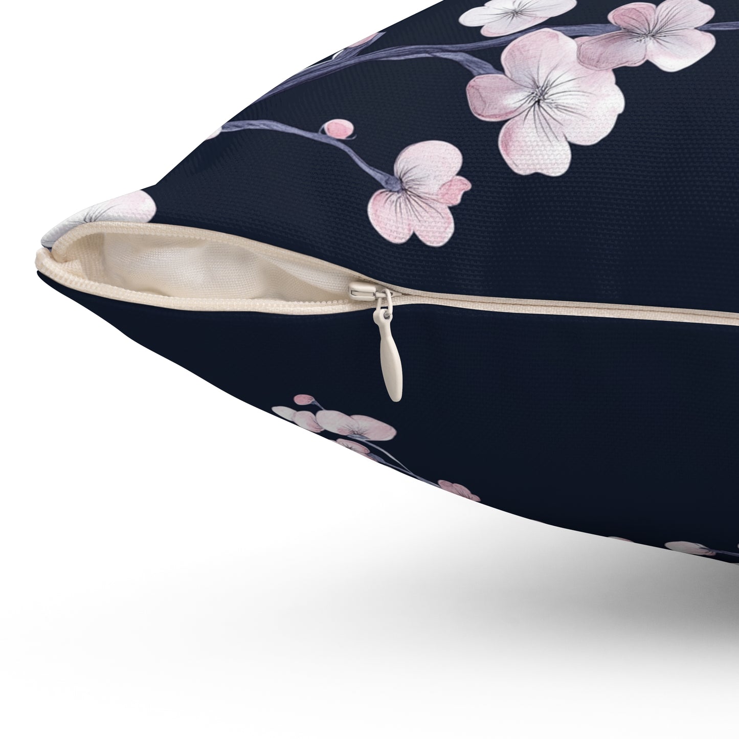 Blossom Floral Throw Pillow – Elegant Square Accent Cushion