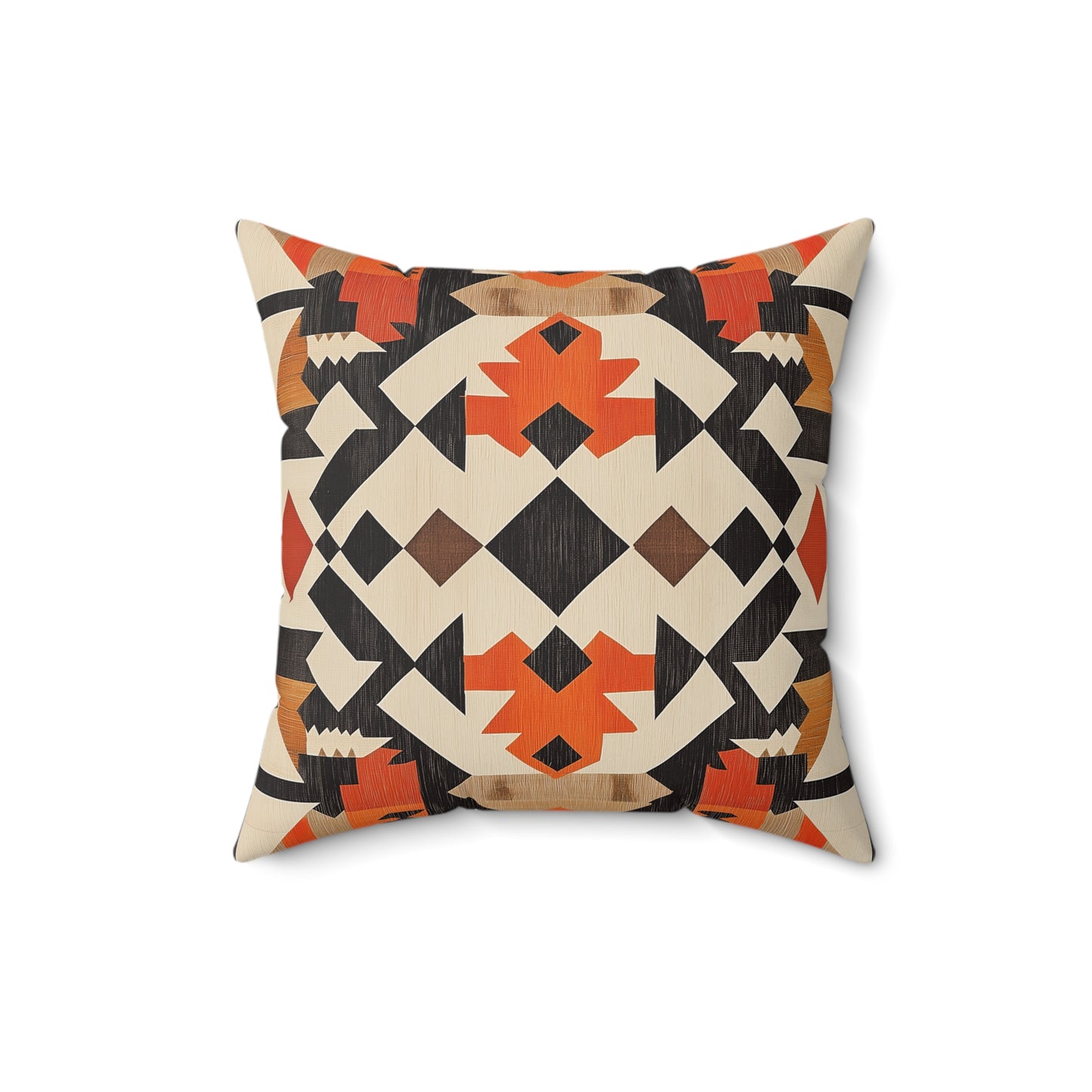 Moroccan-Inspired Throw Pillow – Boho Tribal Geometric Accent Cushion