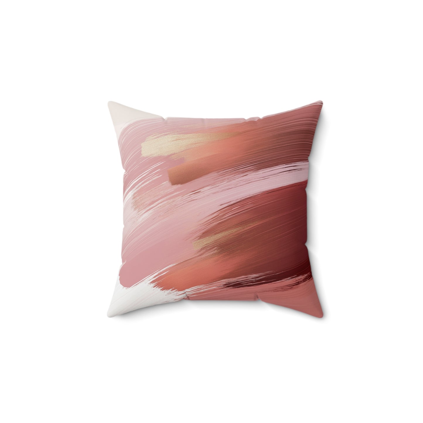 Blush Abstract Art Throw Pillow – Soft Pink Modern Accent Cushion