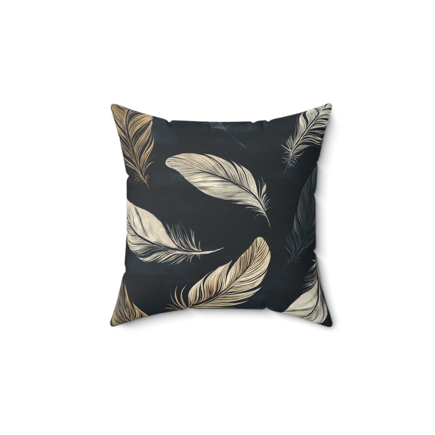 Elegant Feather Throw Pillow – Minimalist Boho Accent Cushion