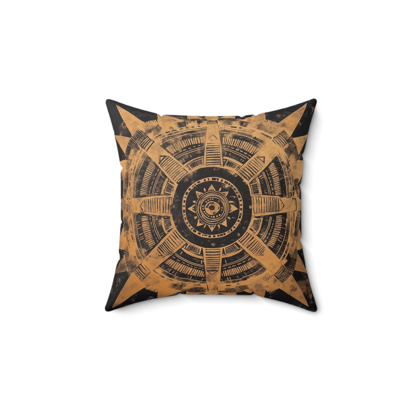 Bohemian Star Compass Throw Pillow – Vintage-Style Accent Cushion