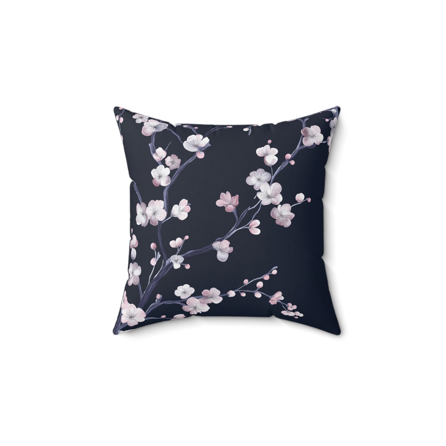Blossom Floral Throw Pillow – Elegant Square Accent Cushion
