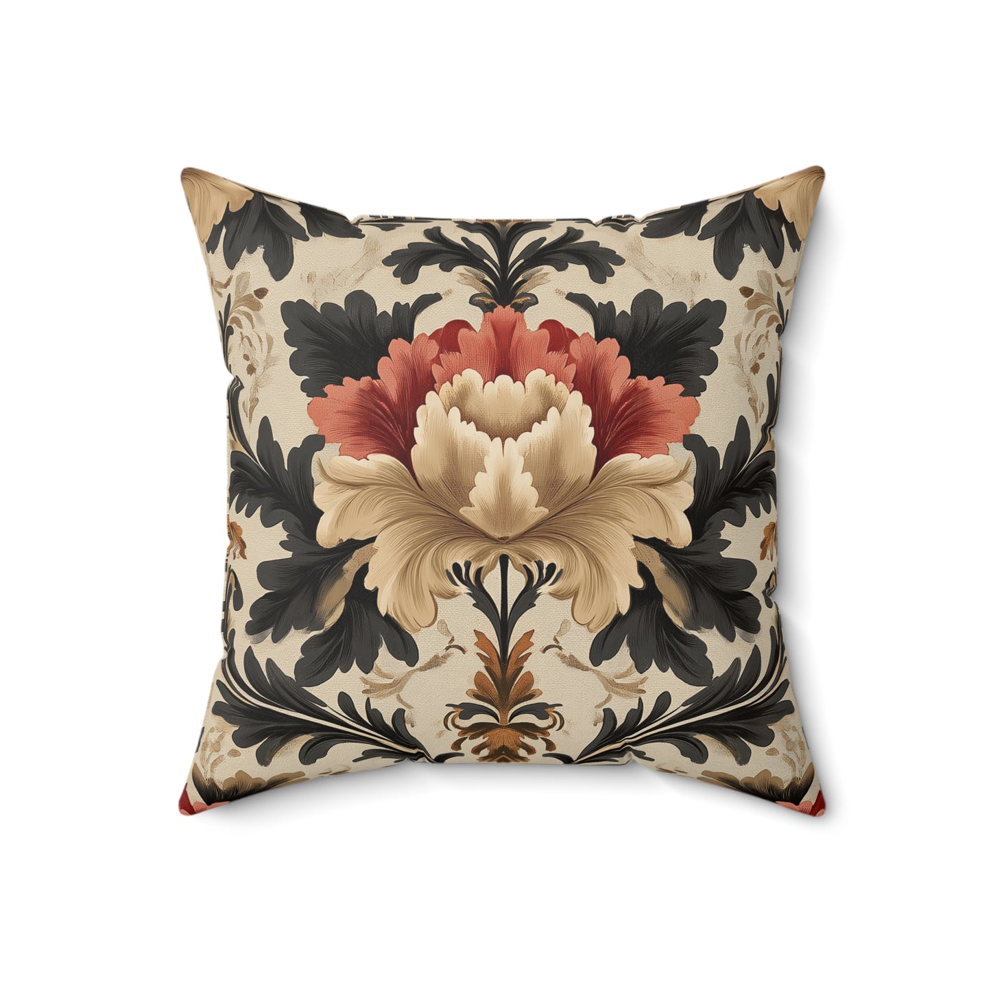Vintage Floral Throw Pillow – Elegant Accent Cushion for Home