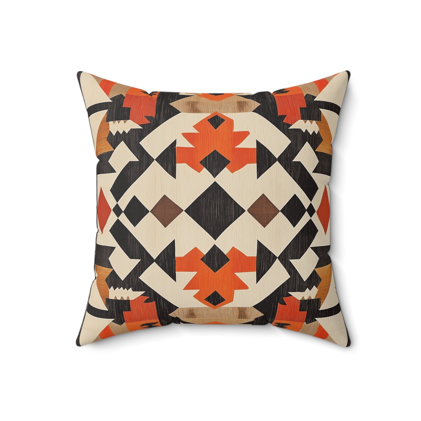 Moroccan-Inspired Throw Pillow – Boho Tribal Geometric Accent Cushion