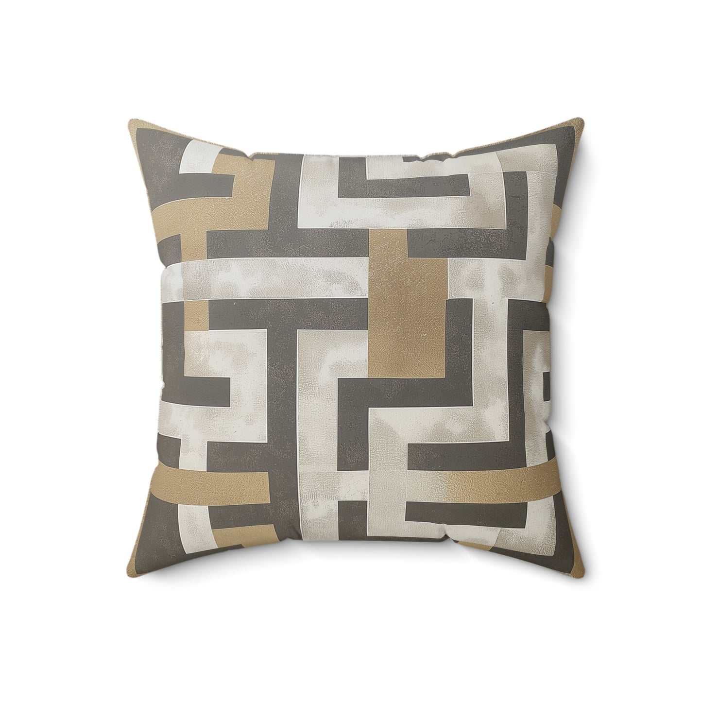 Geometric Patterned Square Throw Pillow – Modern Accent Cushion for Living Room