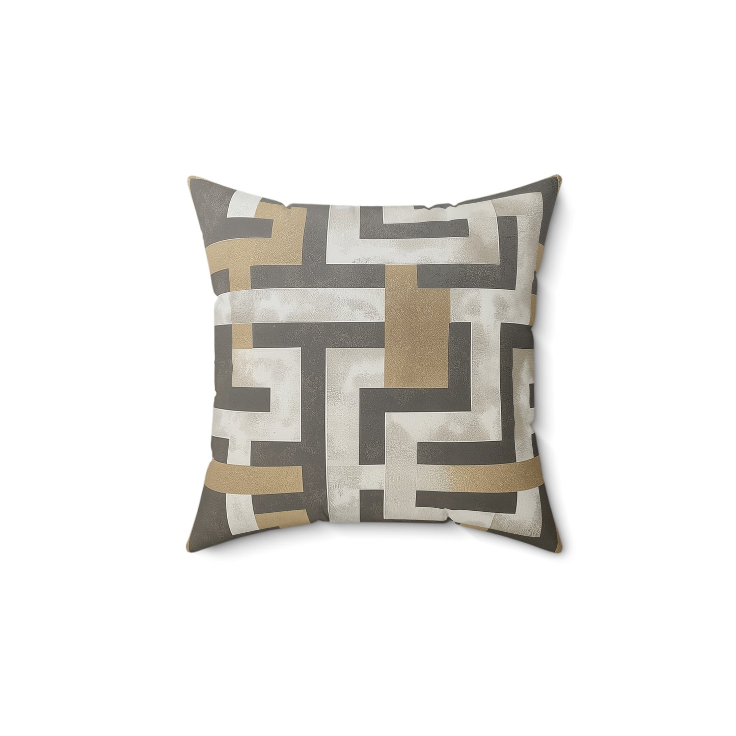 Geometric Patterned Square Throw Pillow – Modern Accent Cushion for Living Room