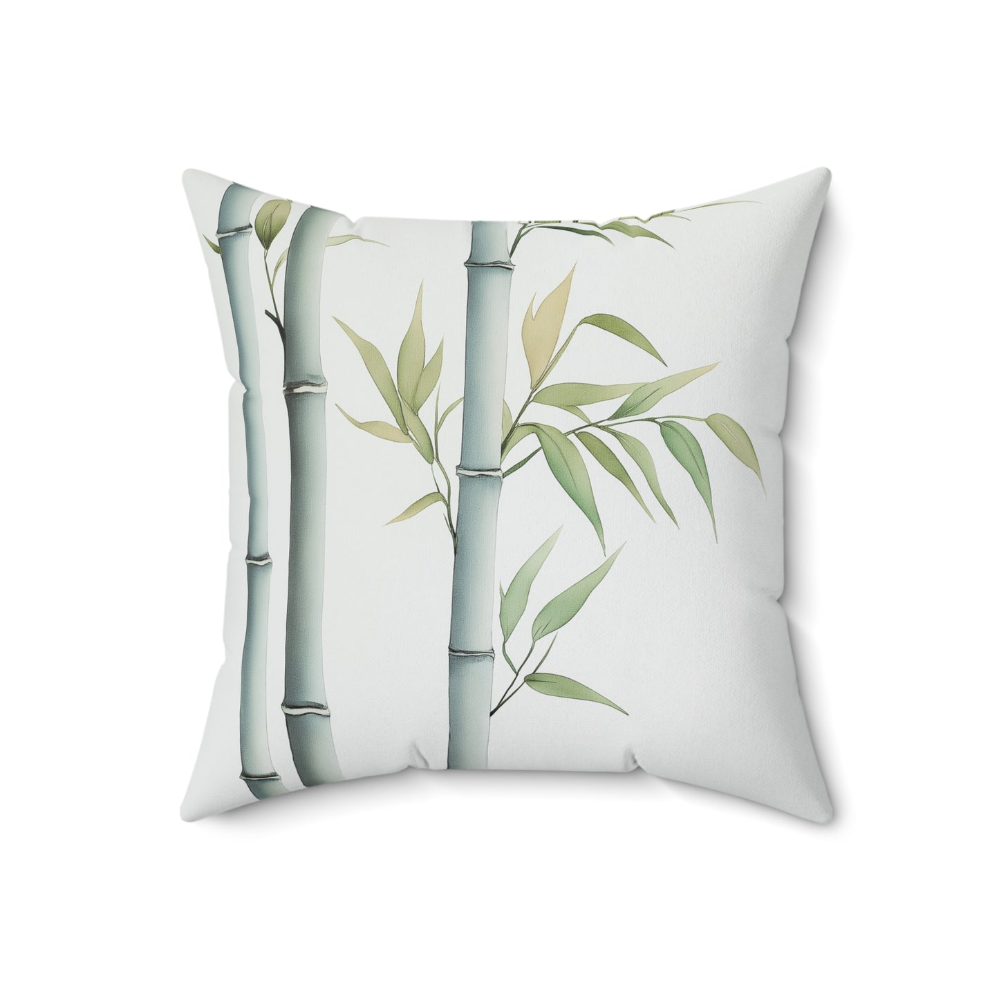 Bamboo Print Throw Pillow – Nature-Inspired Accent Cushion