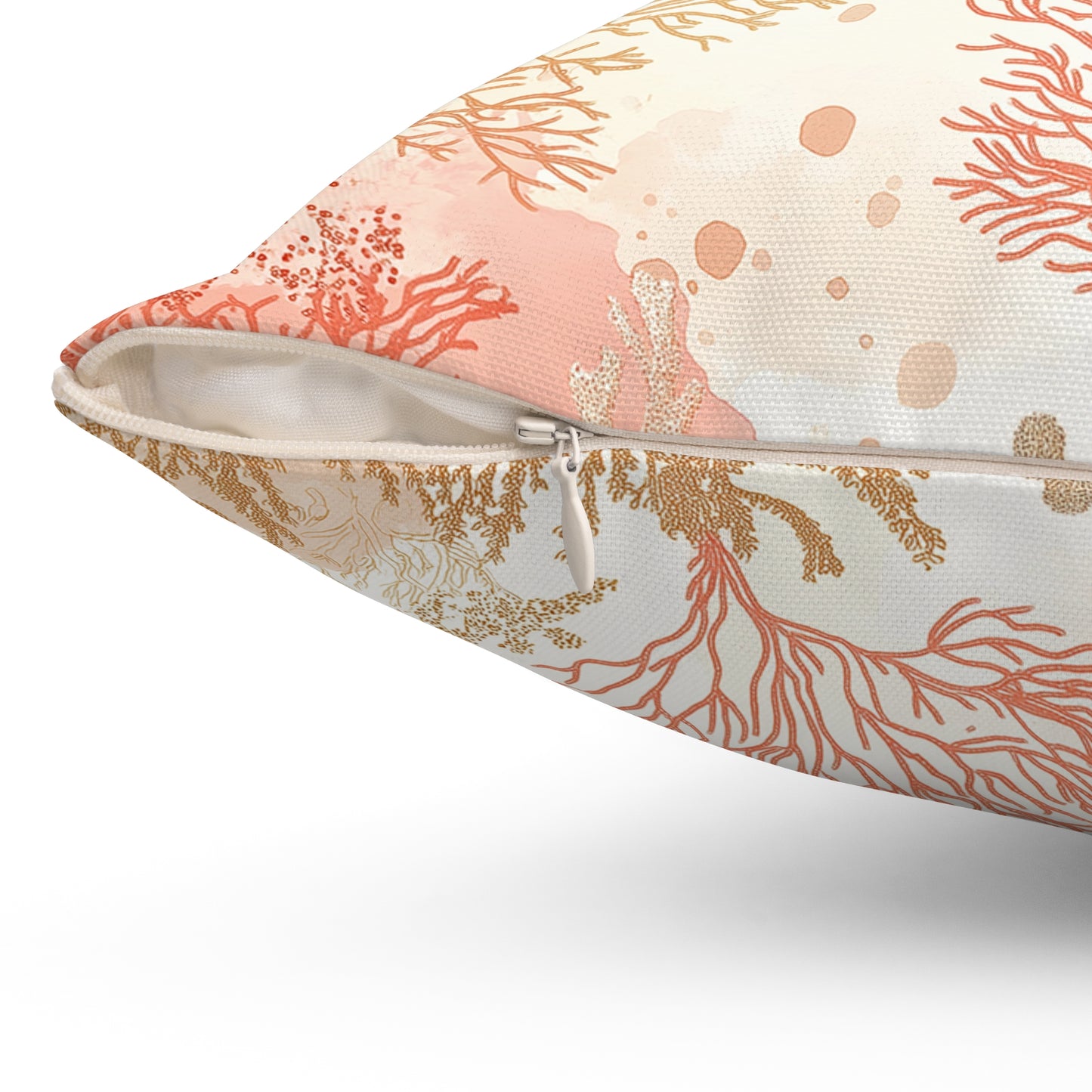 Coral Reef Throw Pillow – Coastal Ocean Accent Cushion