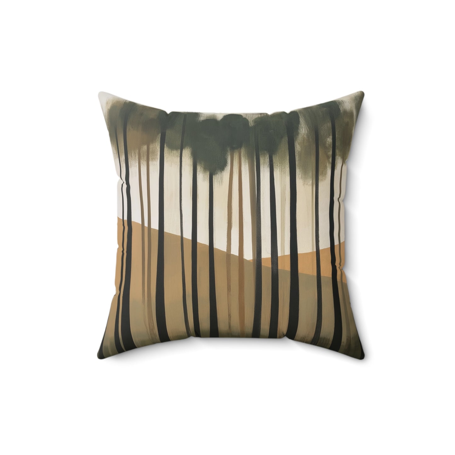 Boho Chic Square Throw Pillow – Nature-Inspired Accent Cushion
