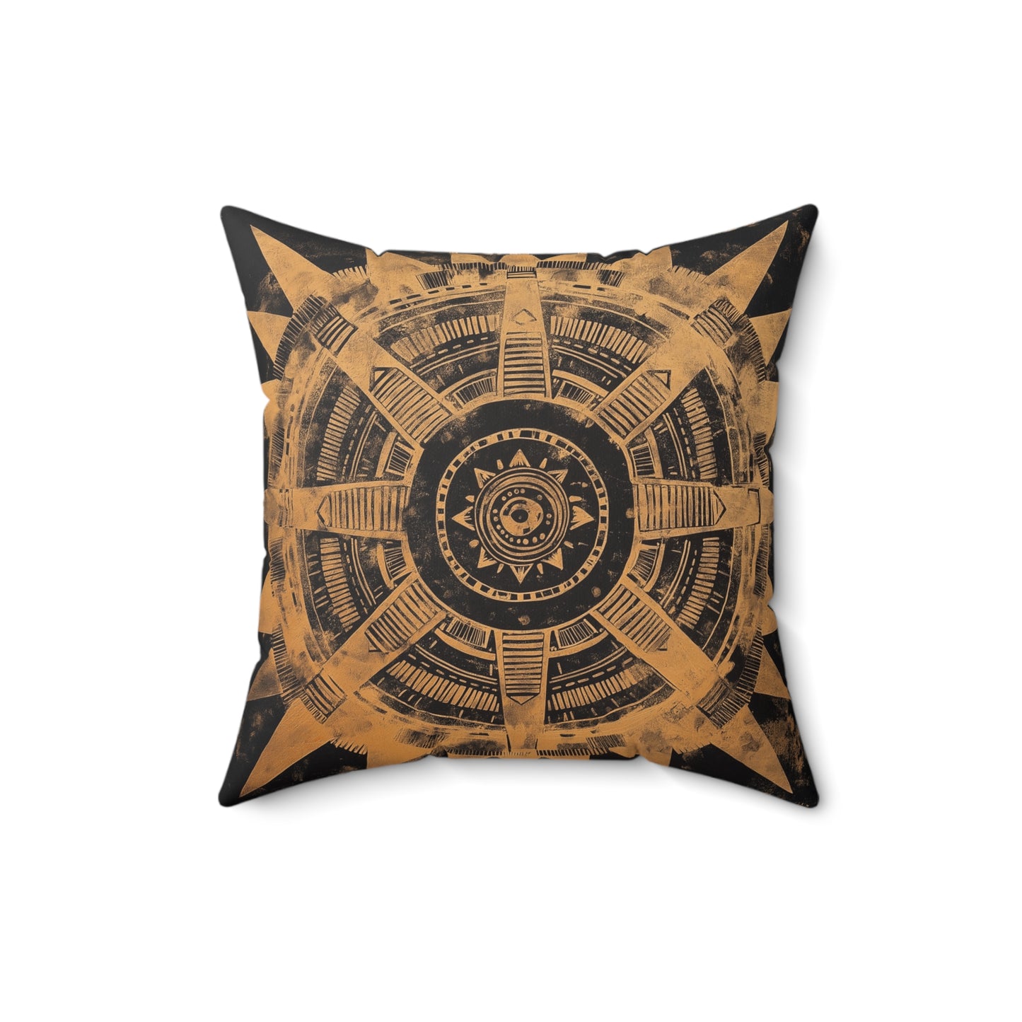 Bohemian Star Compass Throw Pillow – Vintage-Style Accent Cushion
