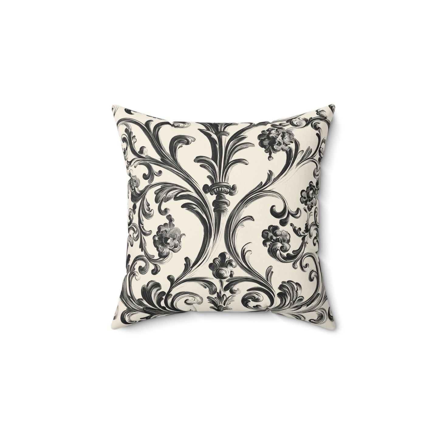 Vintage Floral Throw Pillow – Elegant Accent Cushion for Home Decor