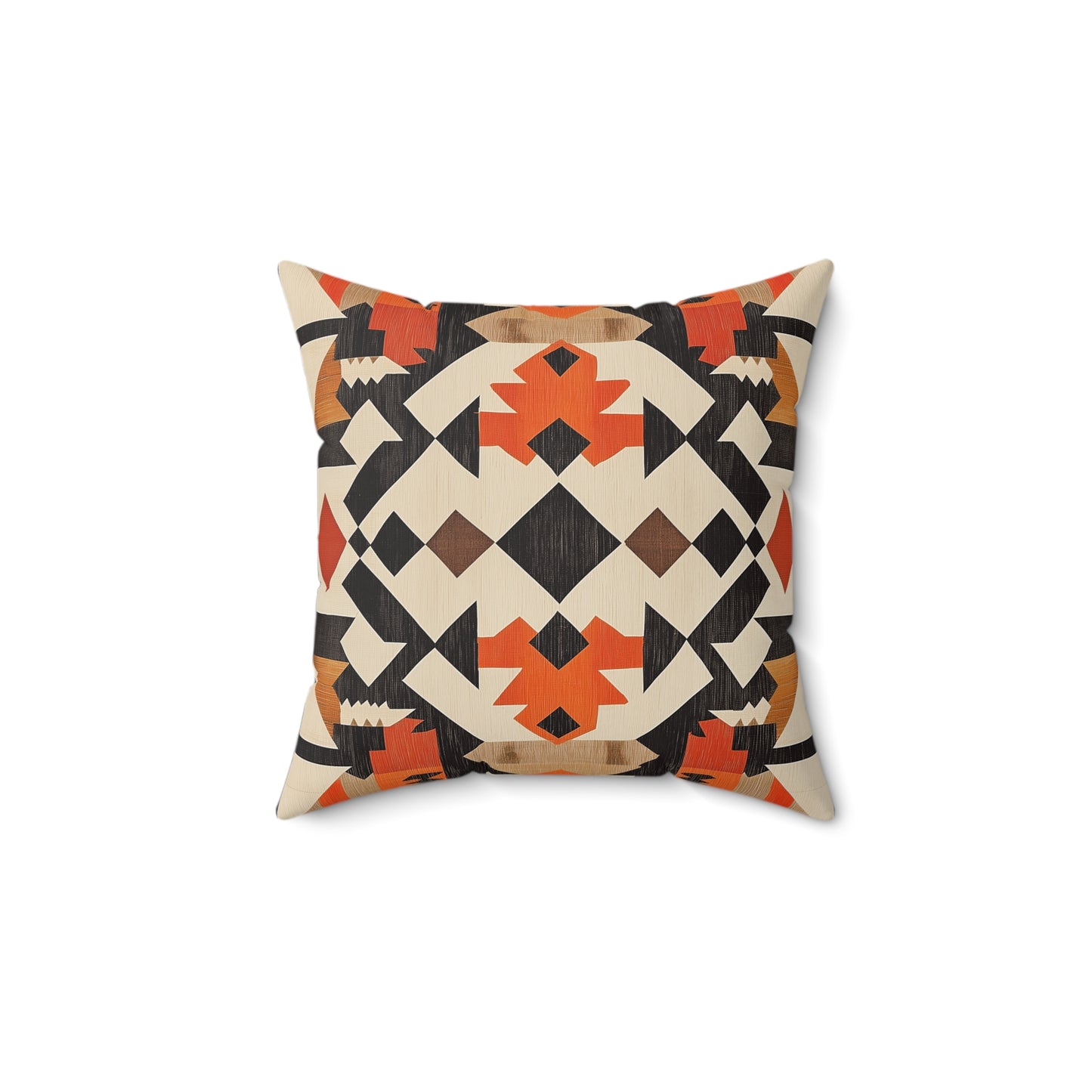 Moroccan-Inspired Throw Pillow – Boho Tribal Geometric Accent Cushion