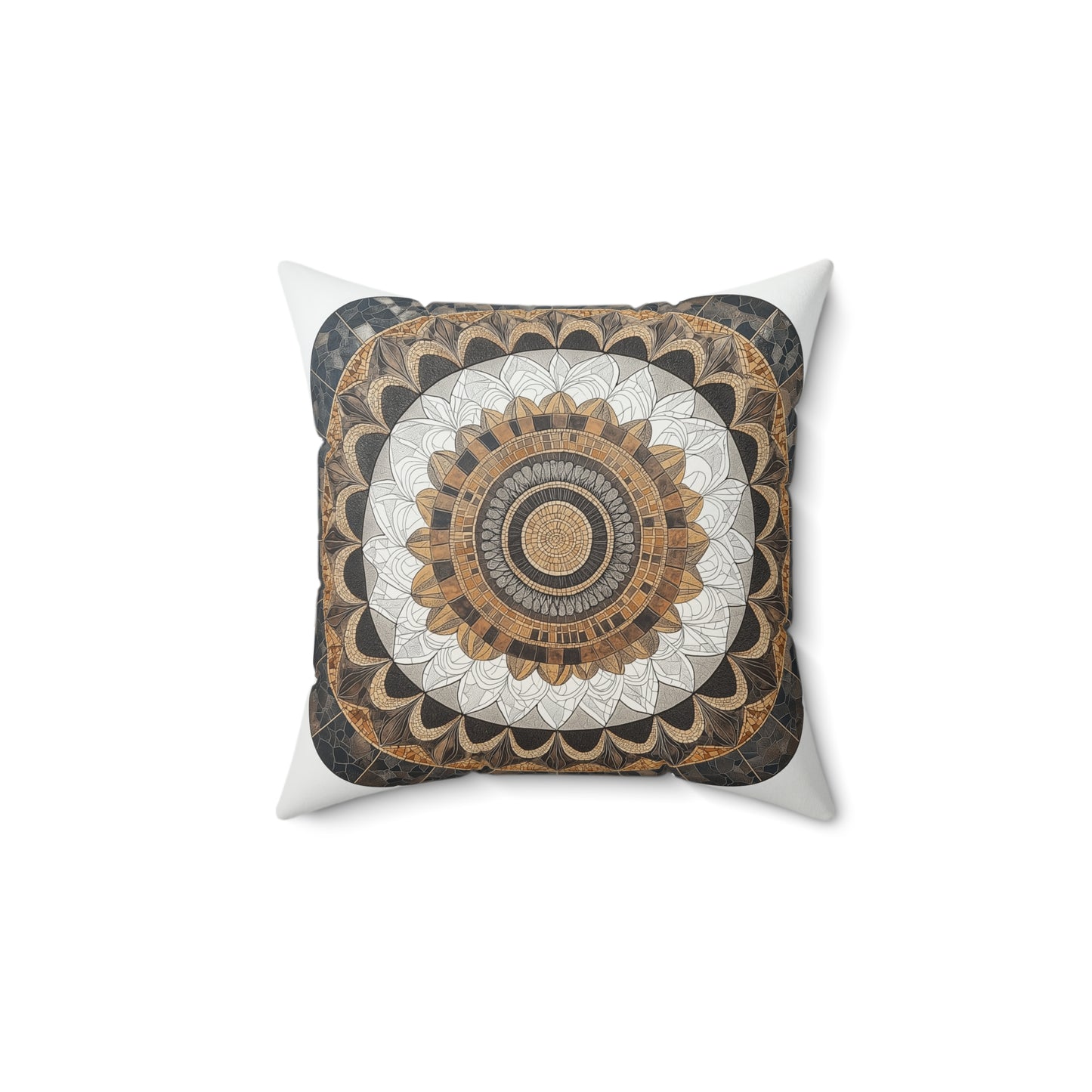 Mandala-Inspired Square Pillow for Home Décor, Cushion for Meditation, Boho Throw Pillow, Accent Pillow for Living Room, Unique Gift Idea